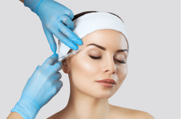Rejuvenating facial injections procedure for tightening and smoothing wrinkles