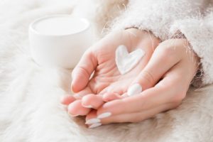 Moisturizing cream for clean and soft skin in winter time.